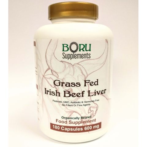 Gélules de foie (Boru), lyophilisées, nourries à l'herbe et aux algues