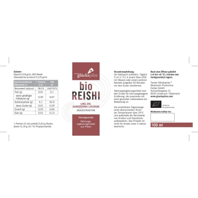 Reishi (Ling Zhi) Flüssigextrakt - Ganoderma lucidum
