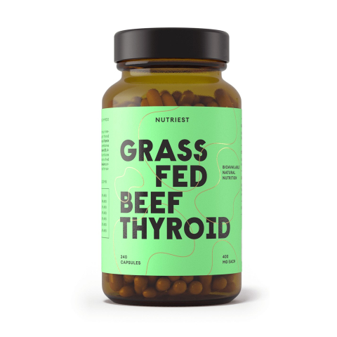 Tiroides, liofilizado, alimentado con pasto