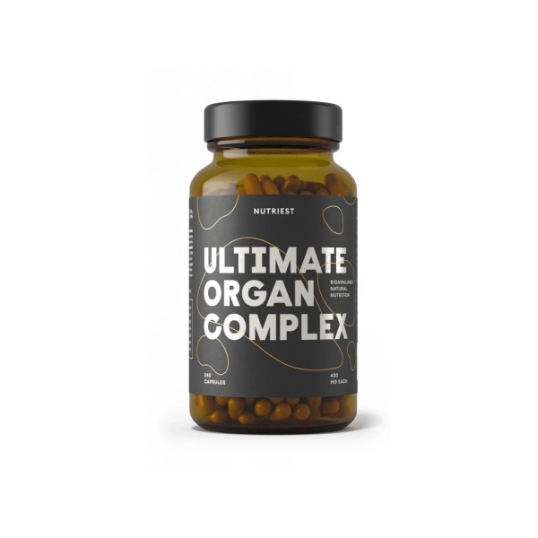 Ultimate Complex (wątroba, serce, nerki, śledziona, grasica), liofilizowane, karmione trawą (czarna etykieta).