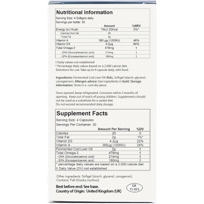 Armorica Aceite de Hígado de Bacalao Fermentado - Cápsulas